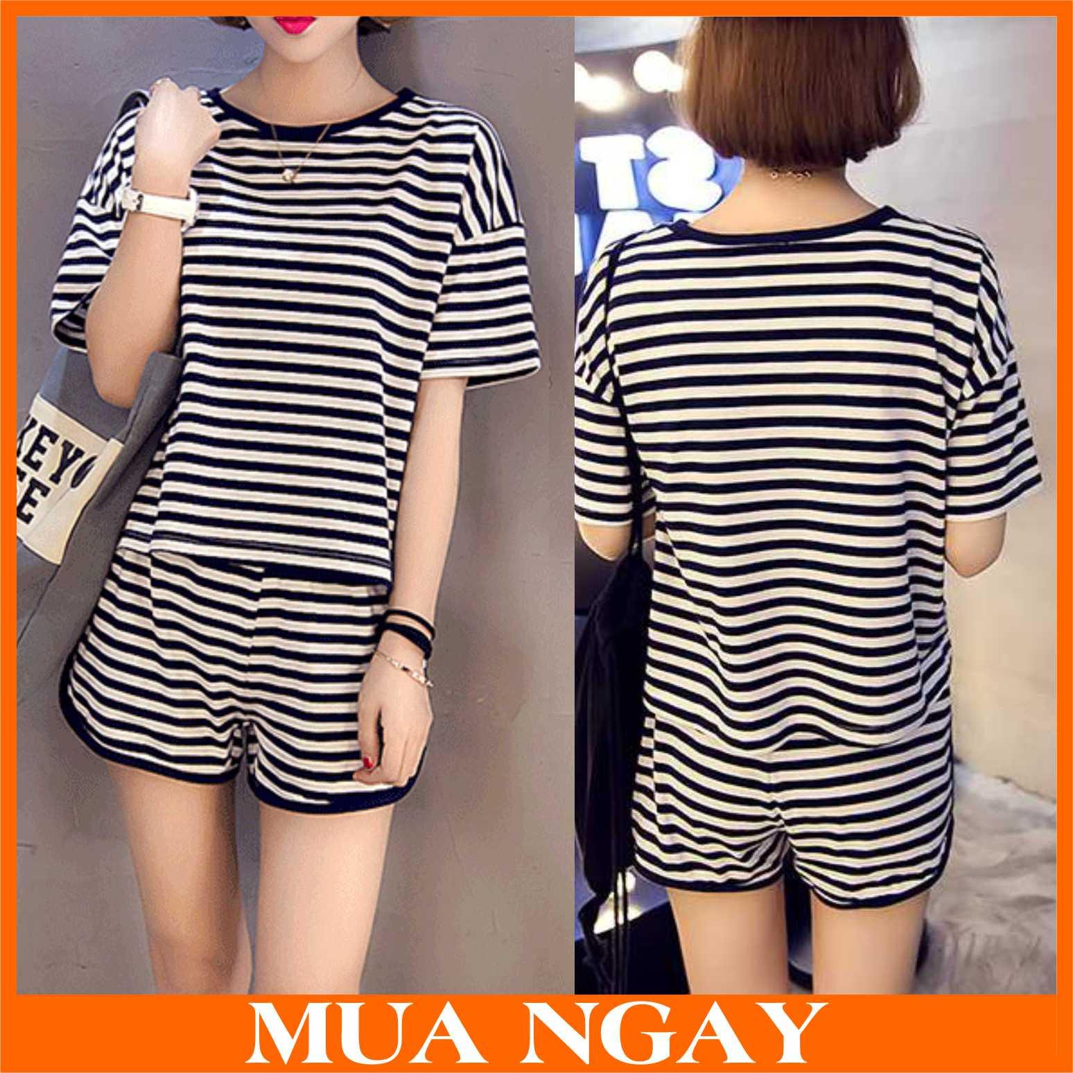 [HCM]Bộ đồ thun cotton thời trang mặc nhà đi chơi làm đồ ngủ đều rất dễ thương