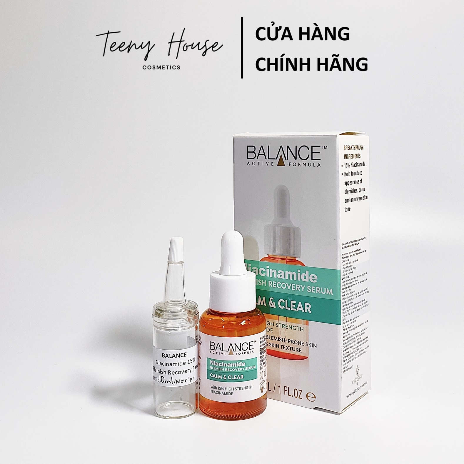 [Chiết - Gốc] Serum ngừa mụn mờ thâm Balance Niacinamide 15% Blemish Recovery