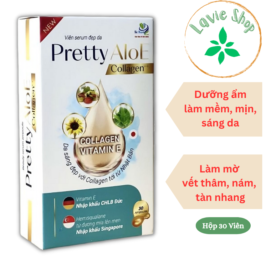 Viên Serum đẹp da Pretty Aloe Collagen ++