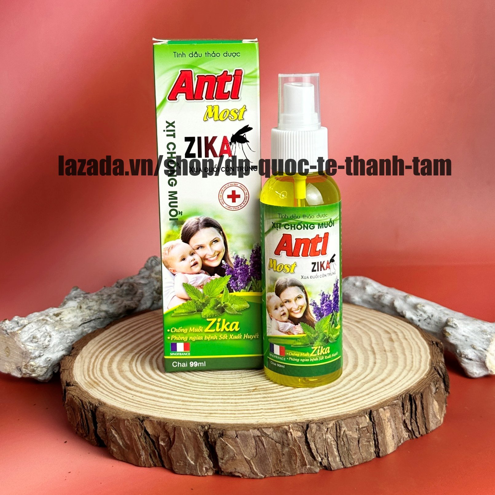Xịt chống muỗi ZIKA xua đuổi côn trùng, tránh muỗi đốt – Hộp 1 chai 99ml