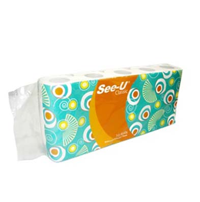 Combo 10 cuộn giấy vệ sinh see-u 2 lớp 140 tờ/cuộn
