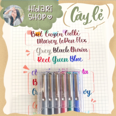 [HCM](Cây Lẻ) Bút Luyện Calligraphy Marvy LePen Flex - Hidari