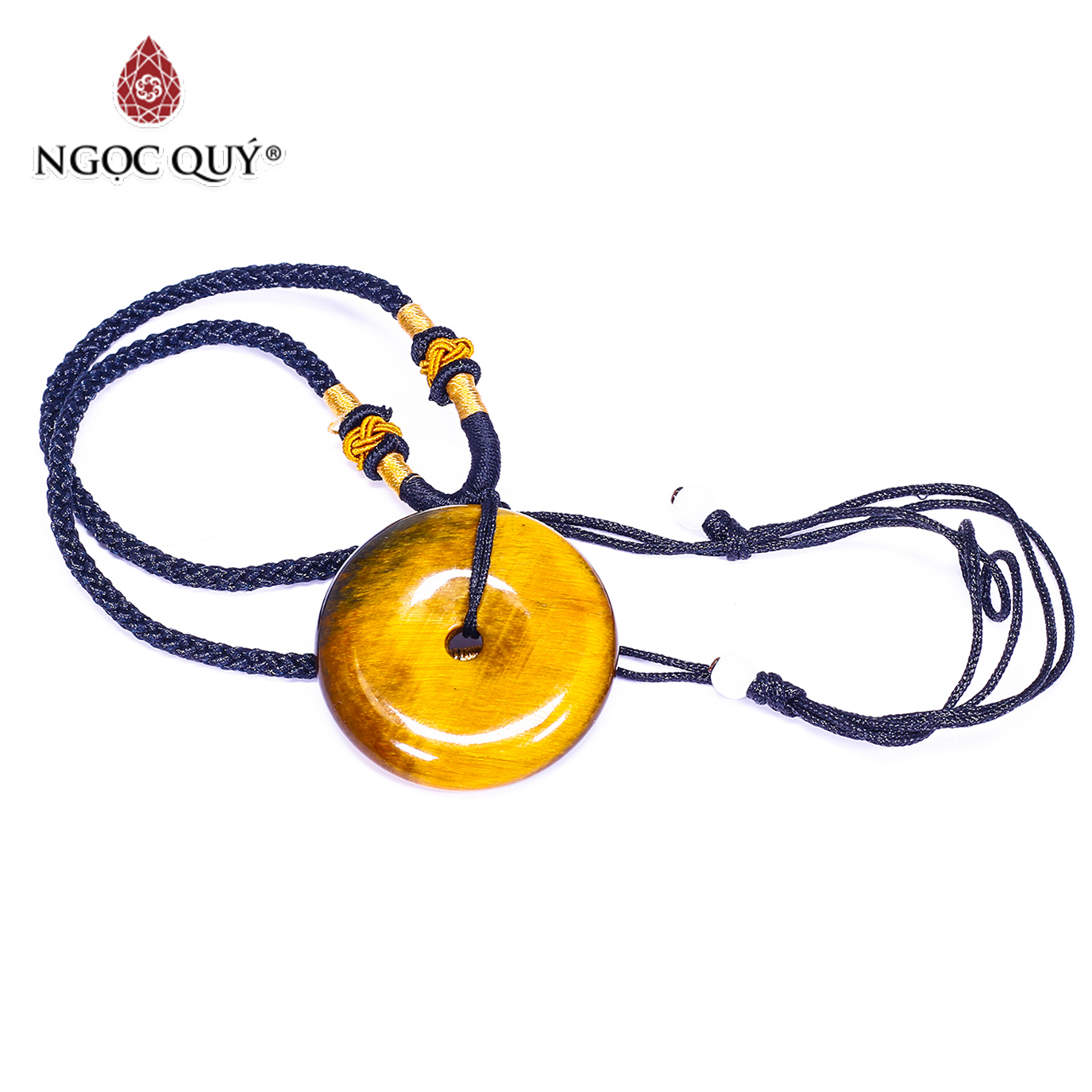 [HCM]Mặt dây chuyền đồng điếu đá mắt hổ mệnh thổ kim - Ngọc Quý Gemstones