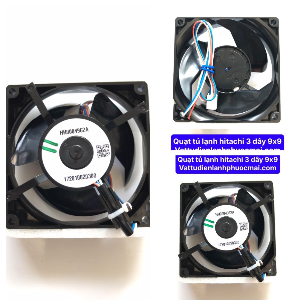 [HCM] QUẠT TỦ LẠNH HITACHI 3 PHA 3 DÂY 9X9 CM HÃNG PHƯỚC MÃI