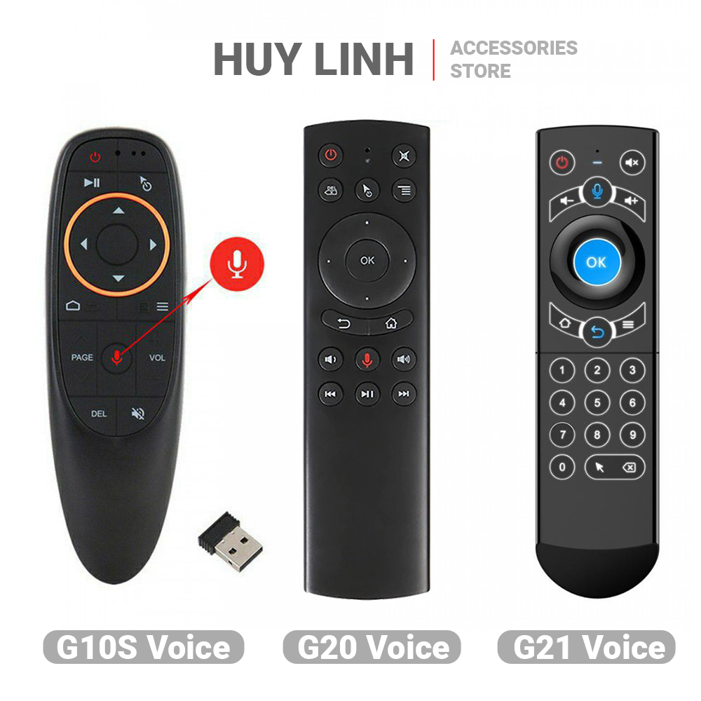 Remote cho Android Box G21 Pro backlight – Có tích hợp chuột bay airmouse and Google Assistant