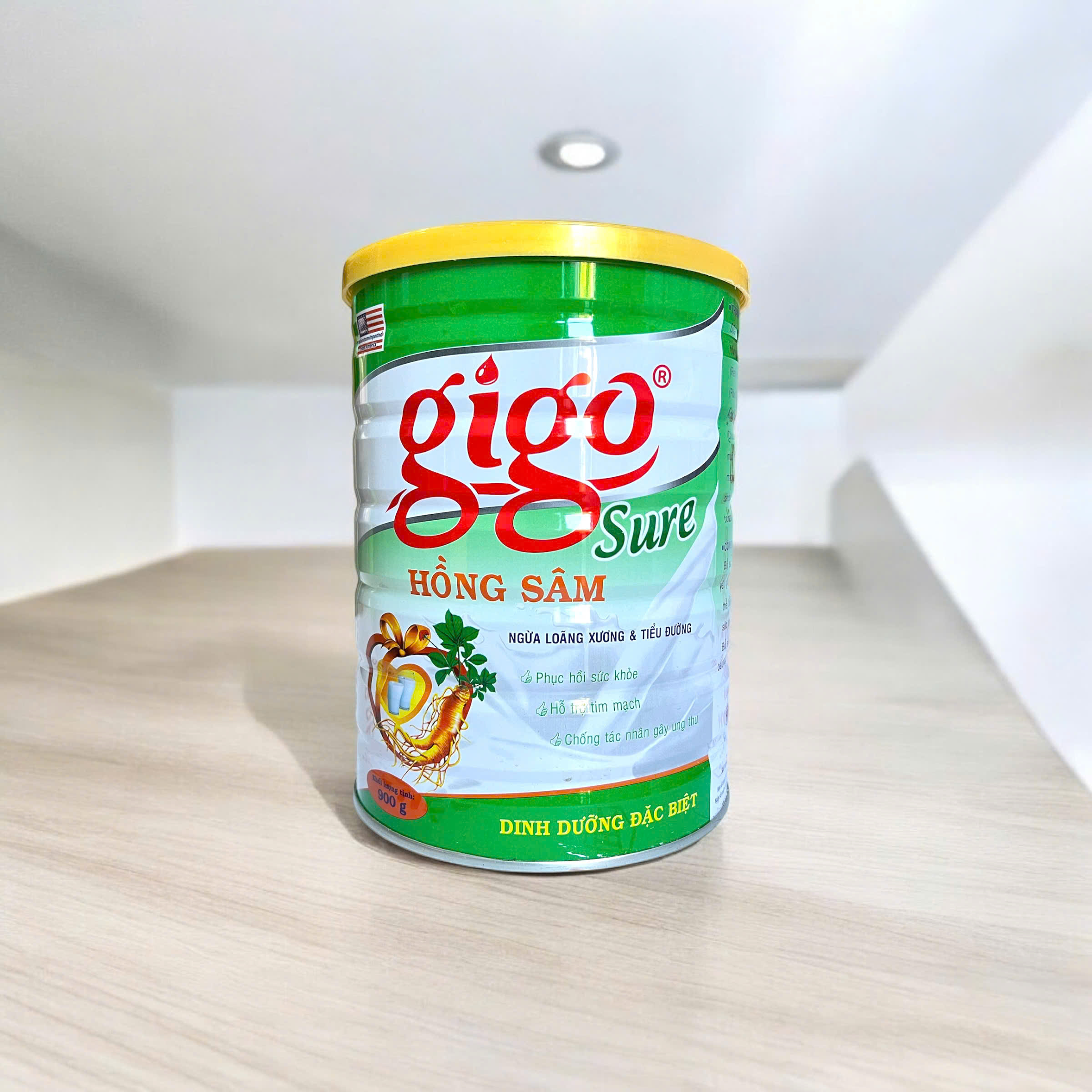 Sữa hồng sâm gigo sure 900g ngừa loãng xương và tiểu đường
