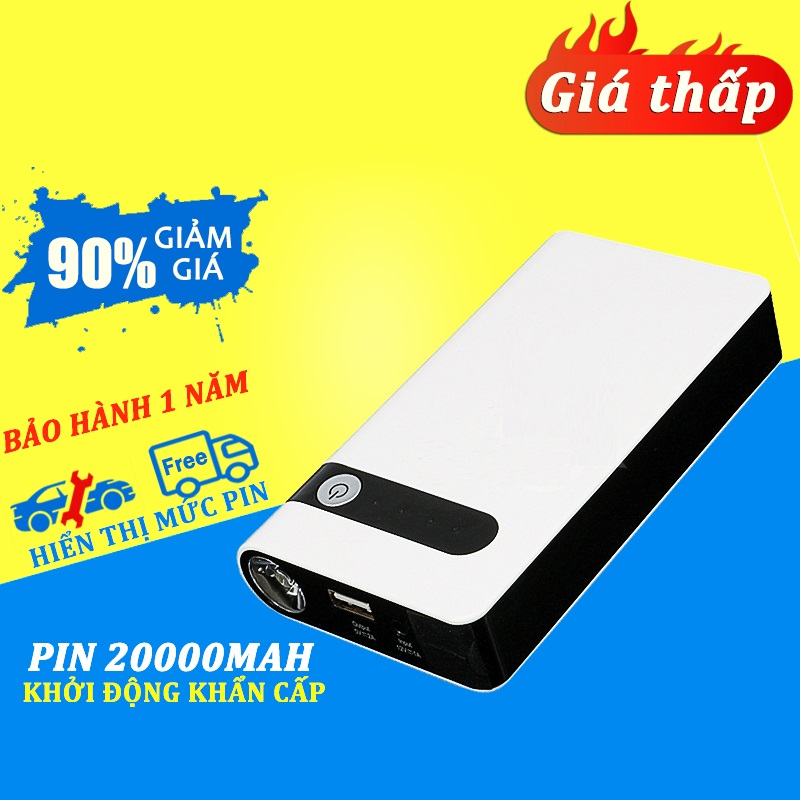 Bộ Kích Đề Nổ Ô Tô Dung Lượng Lớn 20.000 Mah Kích Bình Ô Tô Lên Tới 20 LầnKiêm Sạc Dự Phòng Cho Thiết Bị Di ĐộngTích Hợp Đèn Led Soi ĐêmSử Dụng Bền BỉAn Toàn.Bảo Hành 12 Tháng