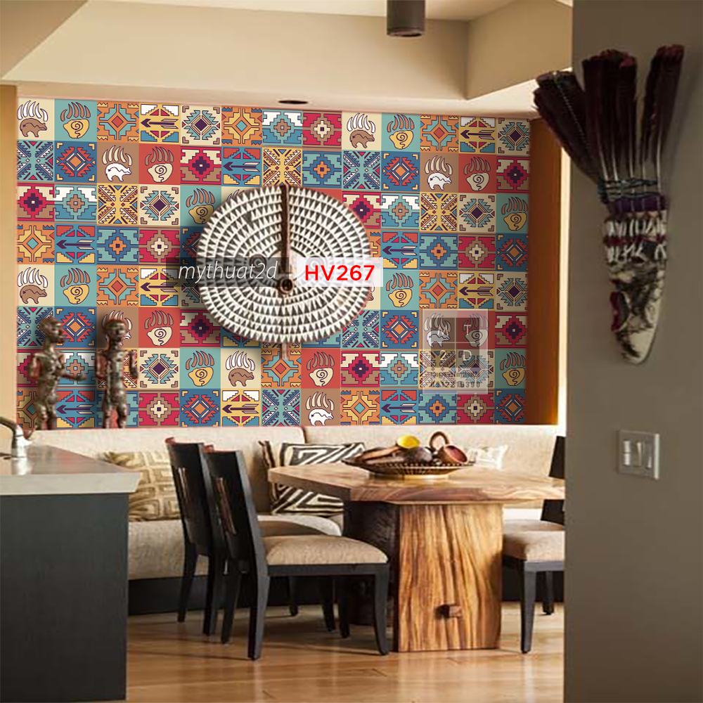 [NHIỀU MẪU] Decal gạch bông chống thấm dán bếp dán tường quầy bar