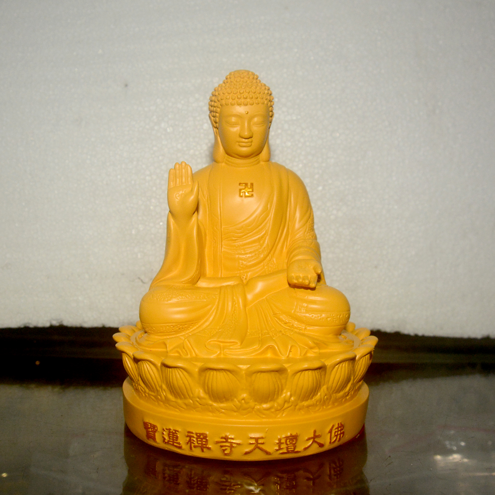 Tượng đức phật a di đà ngồi đài sen cao 15cm