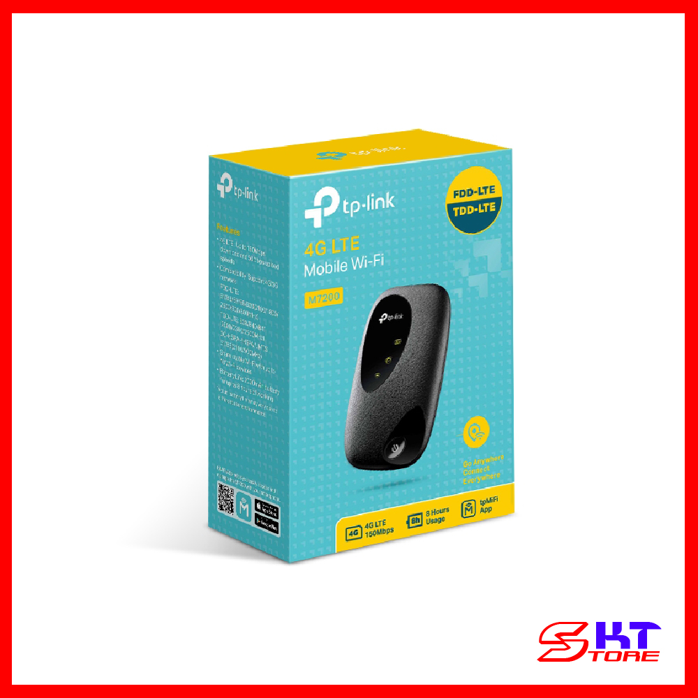 Bộ phát wifi di động 4g lte tp-link m7200 - hàng chính hãng