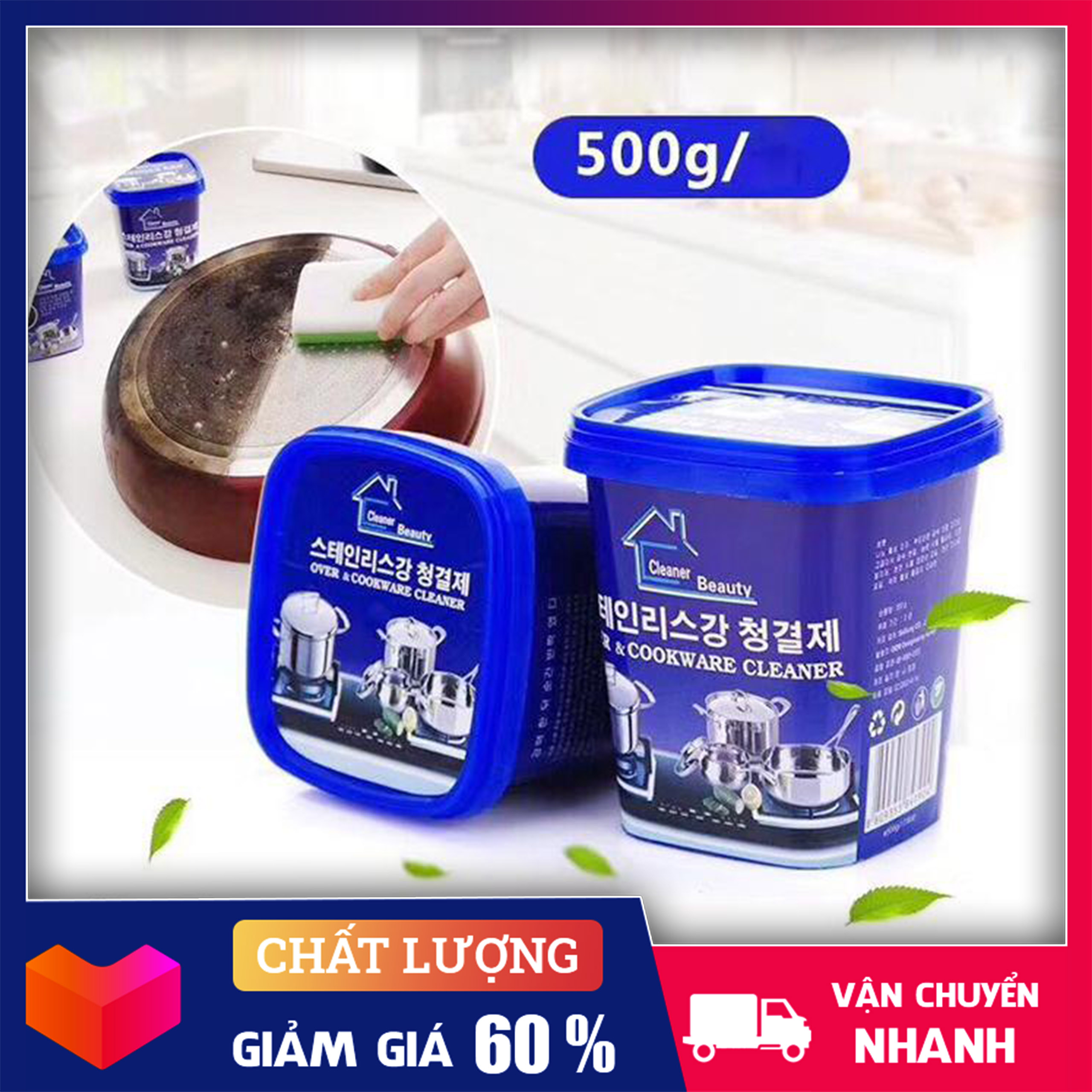 [ KHUYẾN MÃI] Kem tẩy xoong nồi đa năng hàn quốc- tẩy rửa mọi vết bẩn cứng đầu