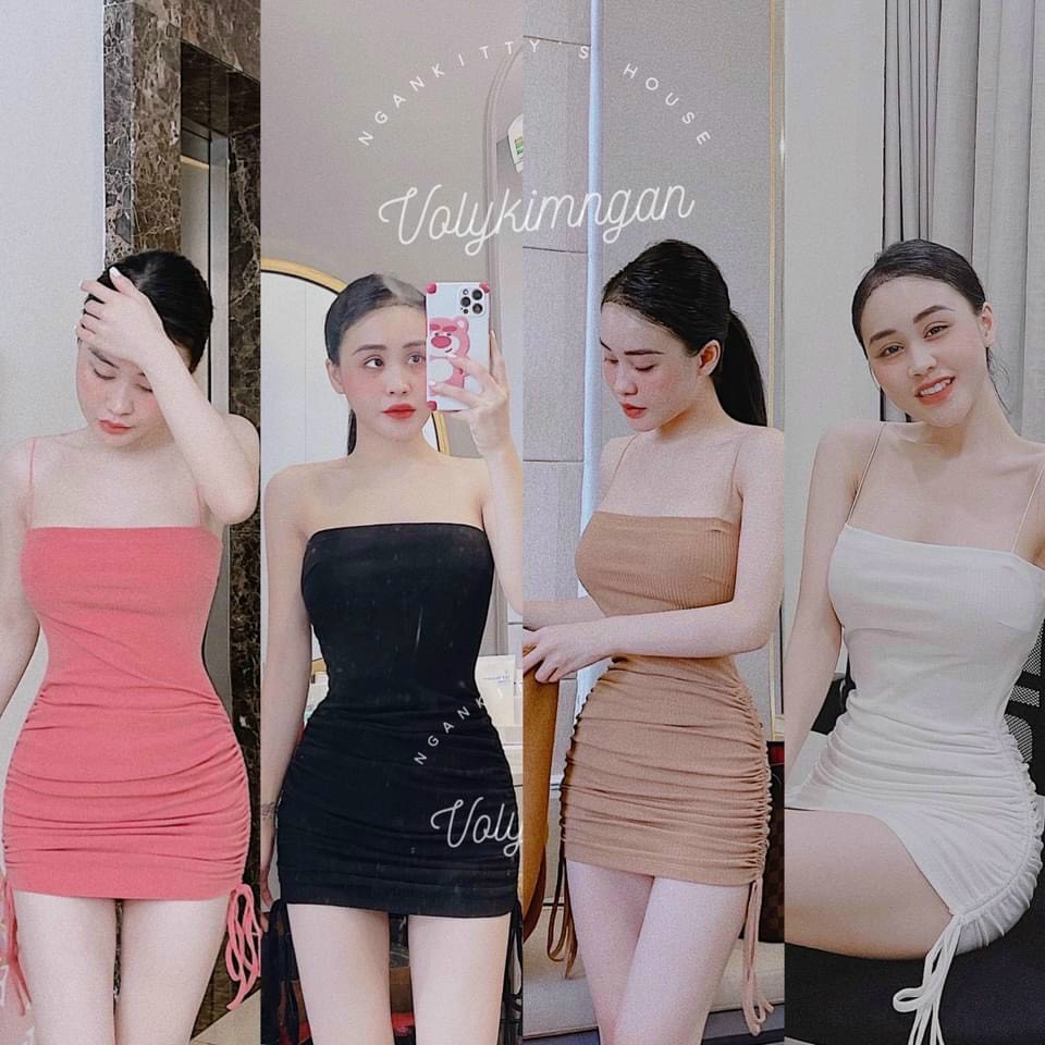 Đầm ôm body 2 dây rip xịn xò giá sỉ