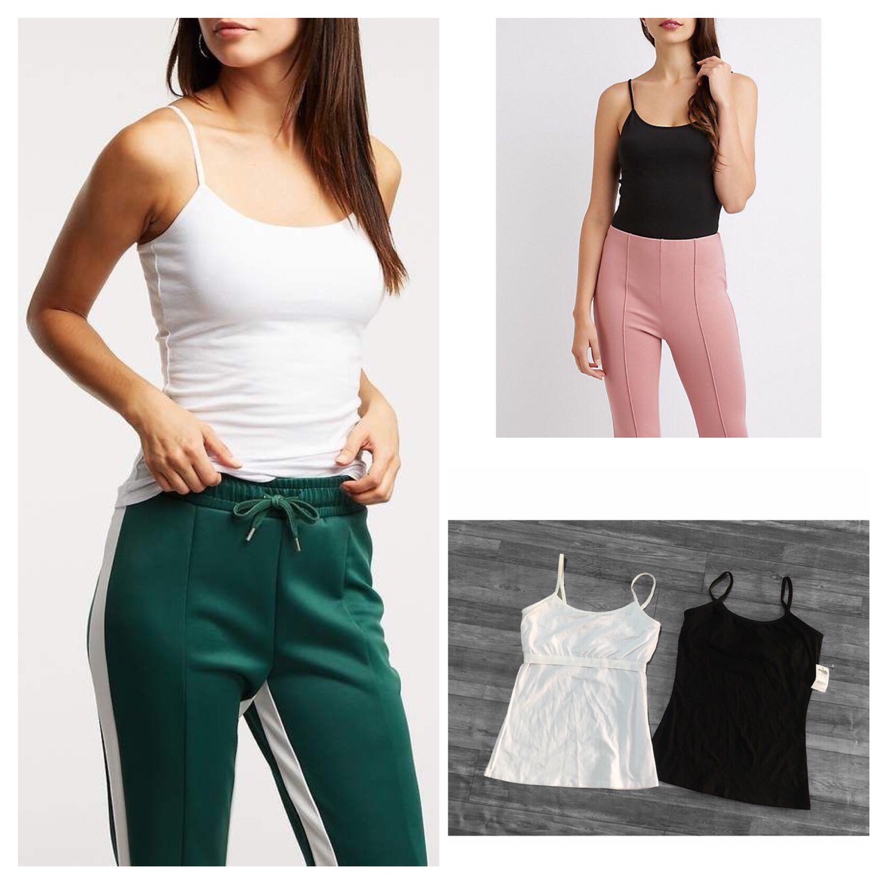 Áo 2 dây cotton ChalotteRusse VNXK , Áo thun 2 dây nữ xuất dư