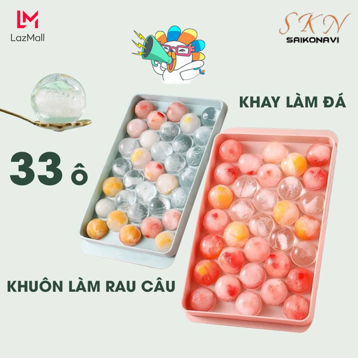 Khay Làm Đá, Khay Làm Đá Thông Minh, Khay Làm Đá hình tròn 33 viên, Khay làm Đá siêu Hot, Khay Làm đá tiện lợi, khay làm thạch, khay làm kem, khay làm thạch hình tròn, khay làm hình tròn