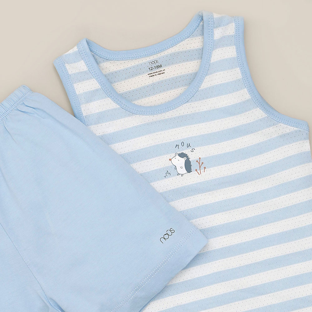 Nous air ba lỗ kẻ xanh size 12-18m
