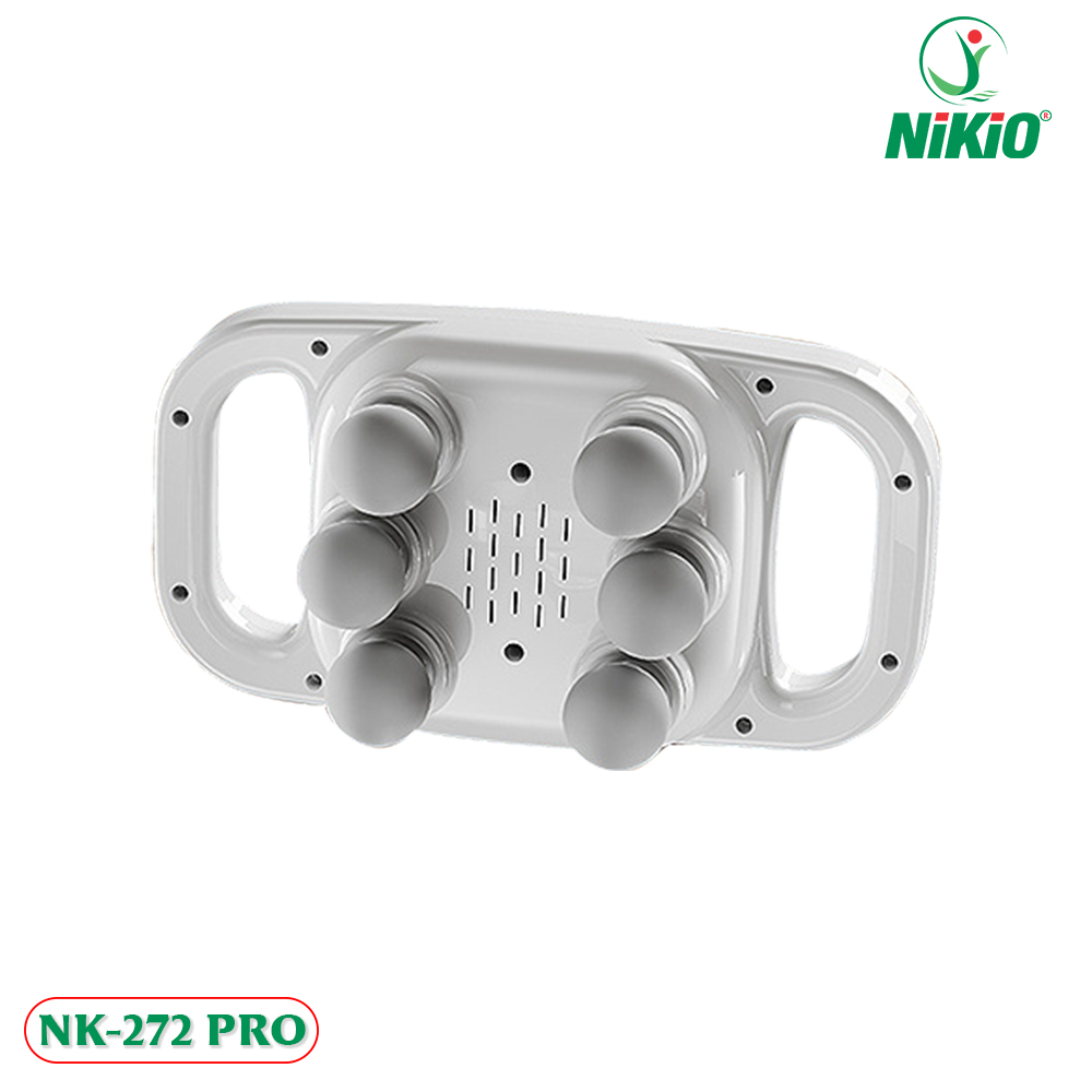 Máy massage đấm lưng và giãn cơ cầm tay Nikio NK-272 Pro - 6 đầu độc đáo cho hiệu suất giãn cơ gấp 6 lần, 9 chế độ massage, 20 cấp tốc độ