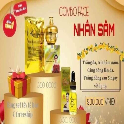 [HCM]COMBO KEM FACE NHÂN SÂM.( GỒM KEM + SERUM C TẾ BÀO GỐC