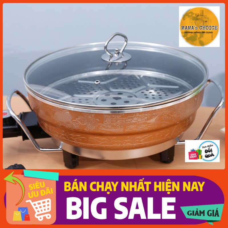 Nồi lẩu điện Osaka 1360W dung tích 5L, Nồi lẩu điện đa năng tích kiệm điện- Phù hợp cho gia đình