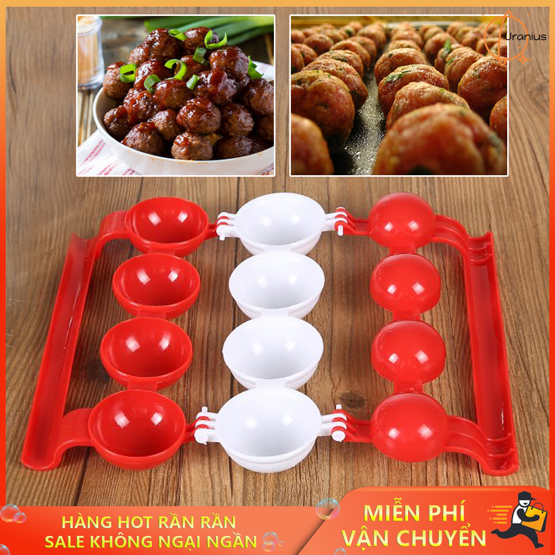 Khuôn làm thịt viên, Đồ dùng nhà bếp đa năng, Bộ 4 dụng cụ làm thịt viên Stuffed Ball Maker, Thiết kế thông minh, Tiện dụng, Sử dụng dễ dàng, An toàn cho sức khỏe, Nhà nào cũng cần !