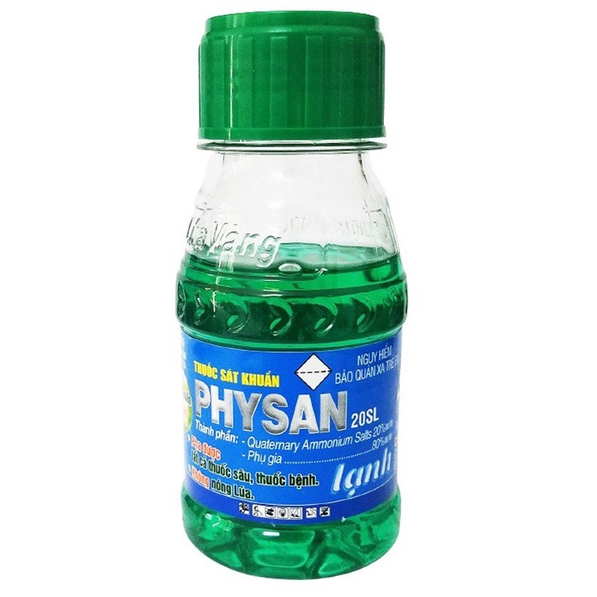 Thuốc sát khuẩn trừ nấm bệnh physan 20sl , trừ thồi nhũn vi khuẩn, vàng lá, cháy bìa lá - physan lạnh