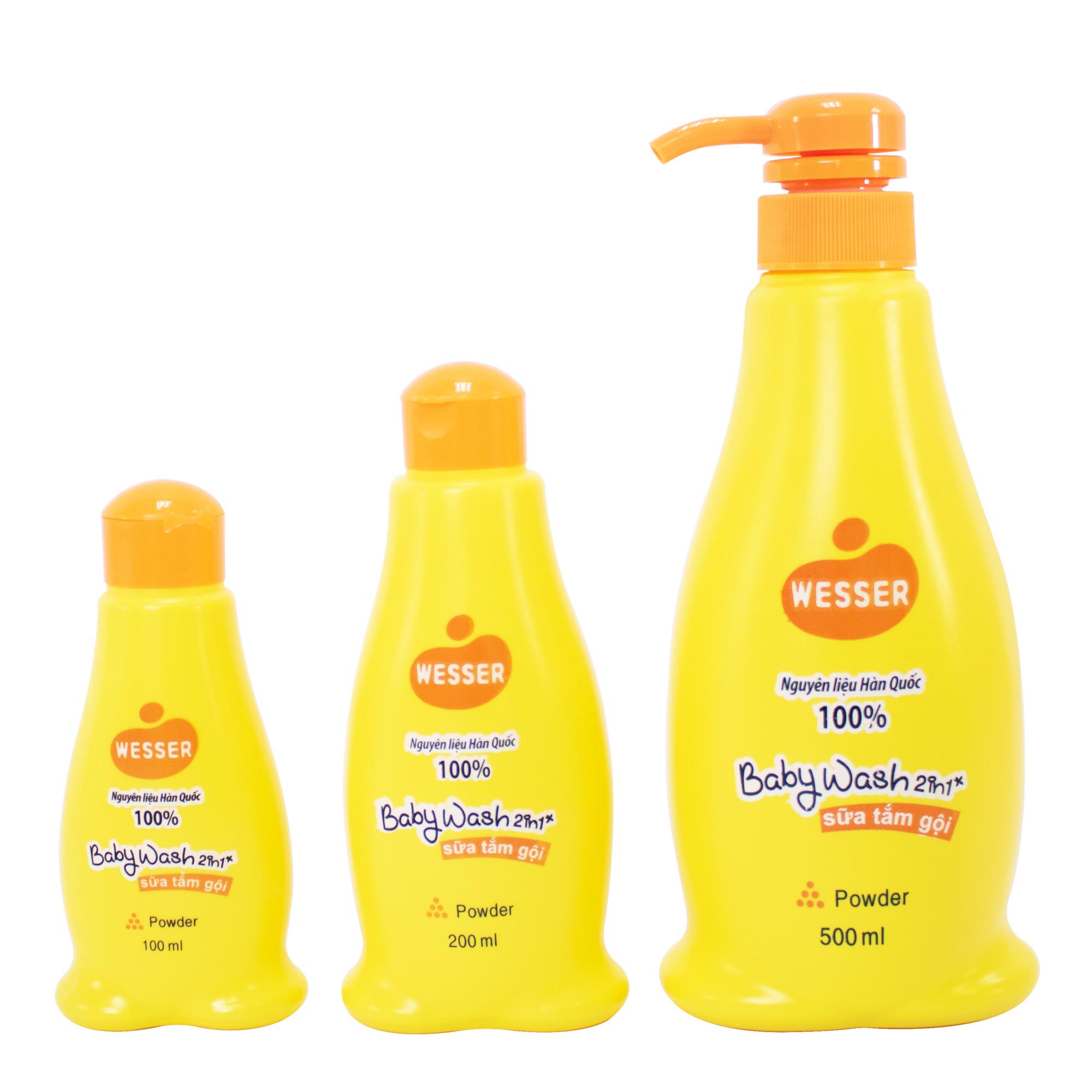Sữa/Dầu tắm gội Wesser 2 in 1 đủ mùi hương ( 100ml ) cho bé yêu và mẹ