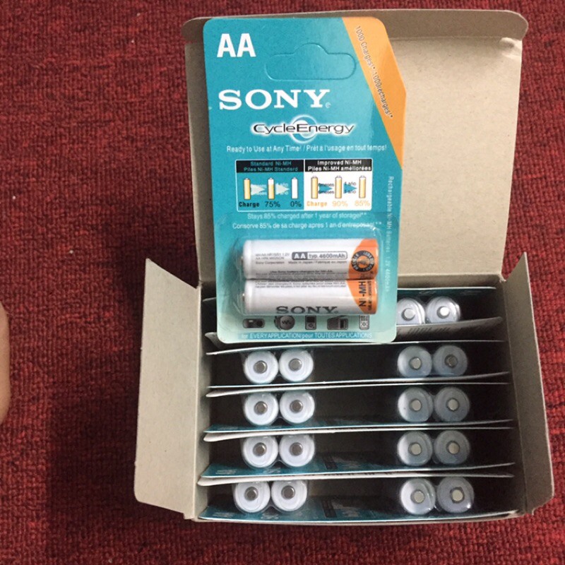 pin sạc AA Sony ( Hộp 10 vỉ, tổng 20 viên )