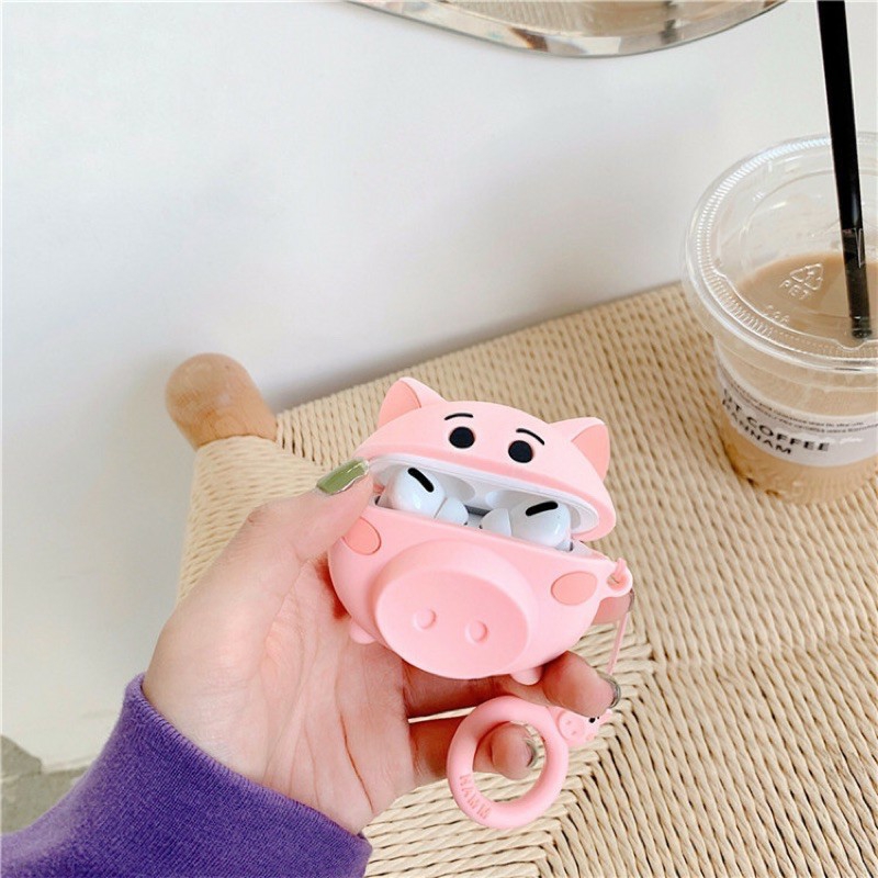 ☘️Tặng kèm móc treo☘️ Case bao Airps 1 2 Pro 3 Heo hồng dễ thương đựng tai nghe không dây Airp
