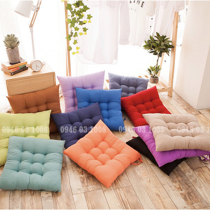 Đệm ngồi bệt ✨KHUYẾN MẠI SỐC✨ Đệm vuông, tròn ngồi bệt cho ghế văn phòng, ghế trong nhà siêu xinh, siêu êm