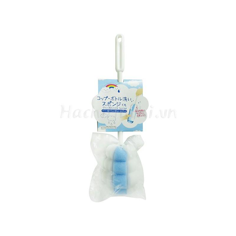 Dụng cụ cọ rửa chai lọ, bình sữa mút xốp Hàng Nhật
