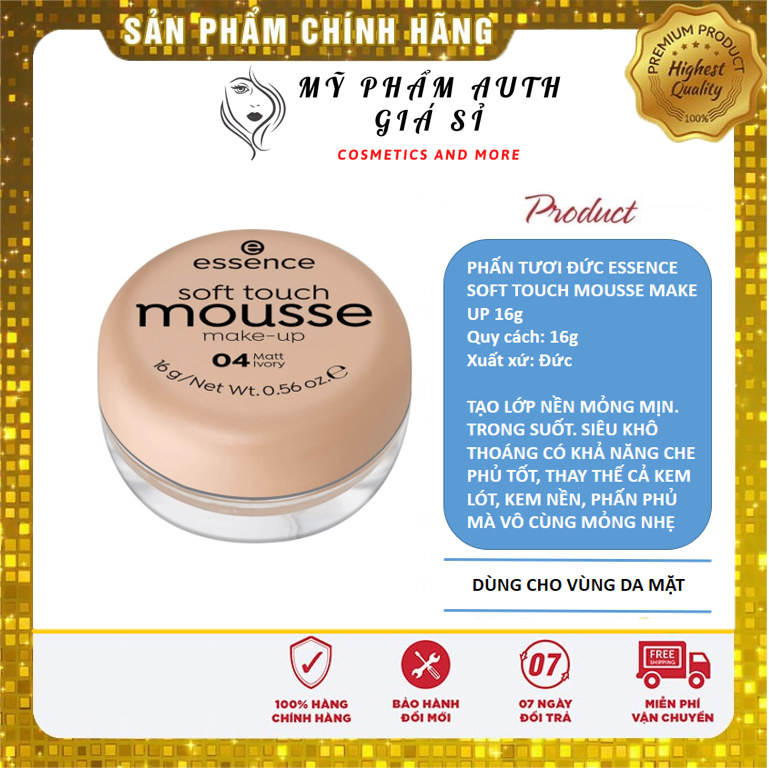Phấn tươi đức essence soft touch mousse make up 16g