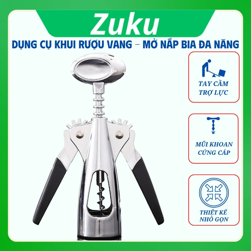  Đồ khui rượu vang dụng cụ mở rượu   bia cao cấp thép không gỉ sáng bóng bền đẹp 