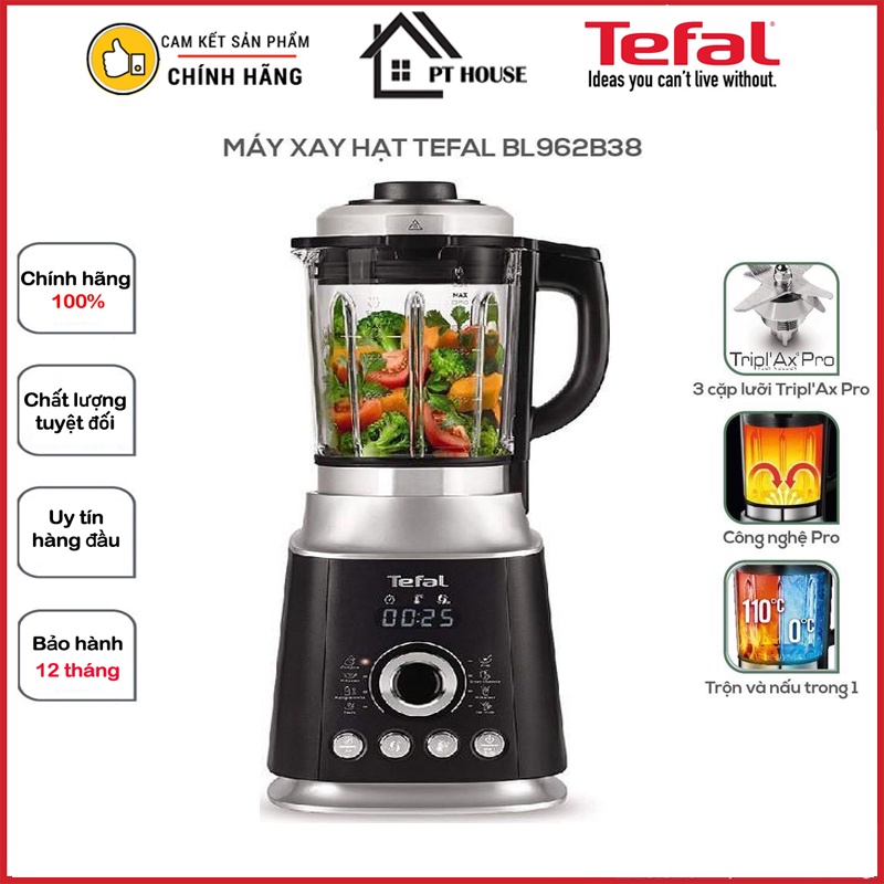 Máy làm sữa hạt, máy xay nấu sữa hạt đa năng tefal bl962b38