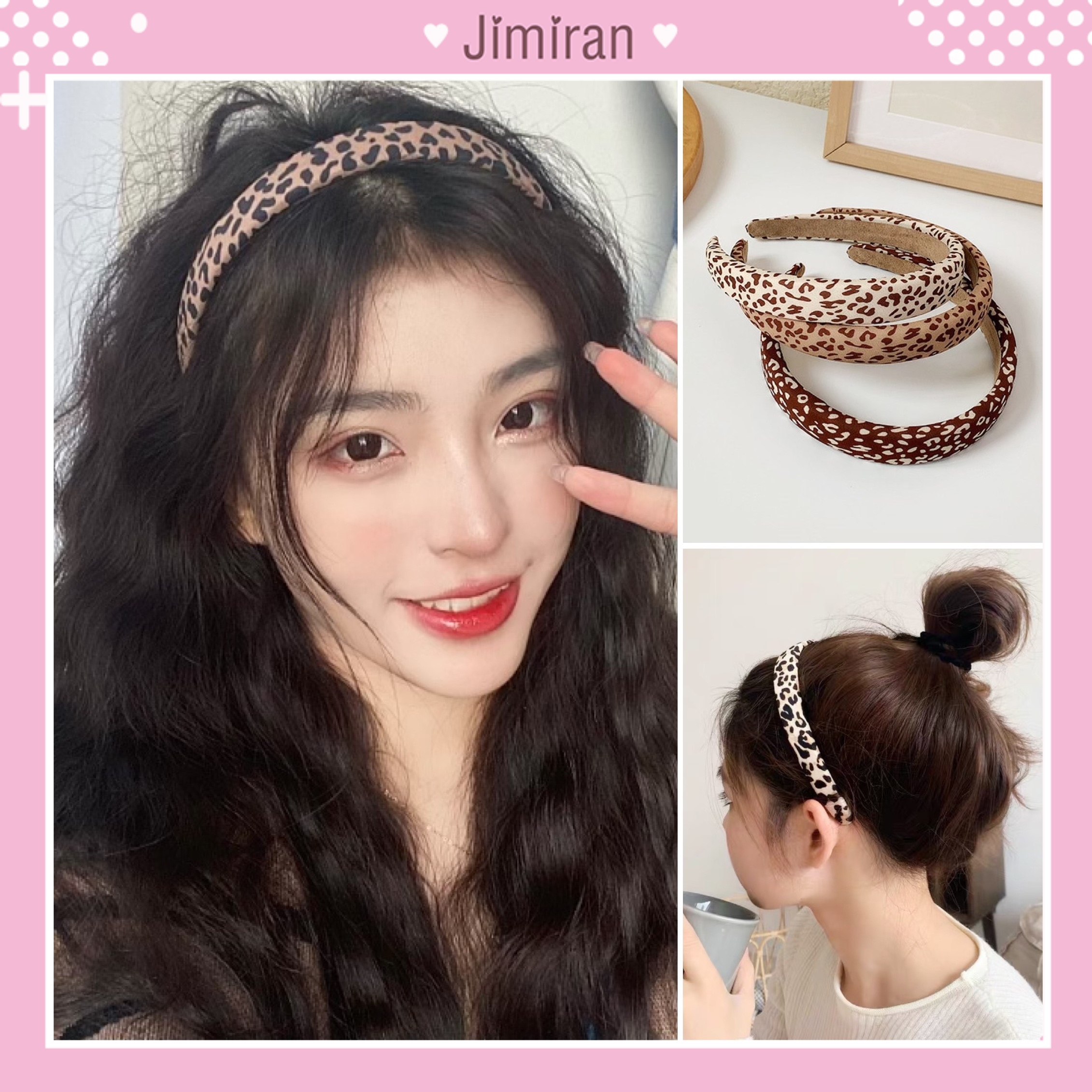 Bờm tóc vải xinh JIMIRAN cho bạn gái Bản To Cài Tóc Hàn Quốc Nhẹ Nhàng Xinh Xắn Cho Nữ BT14