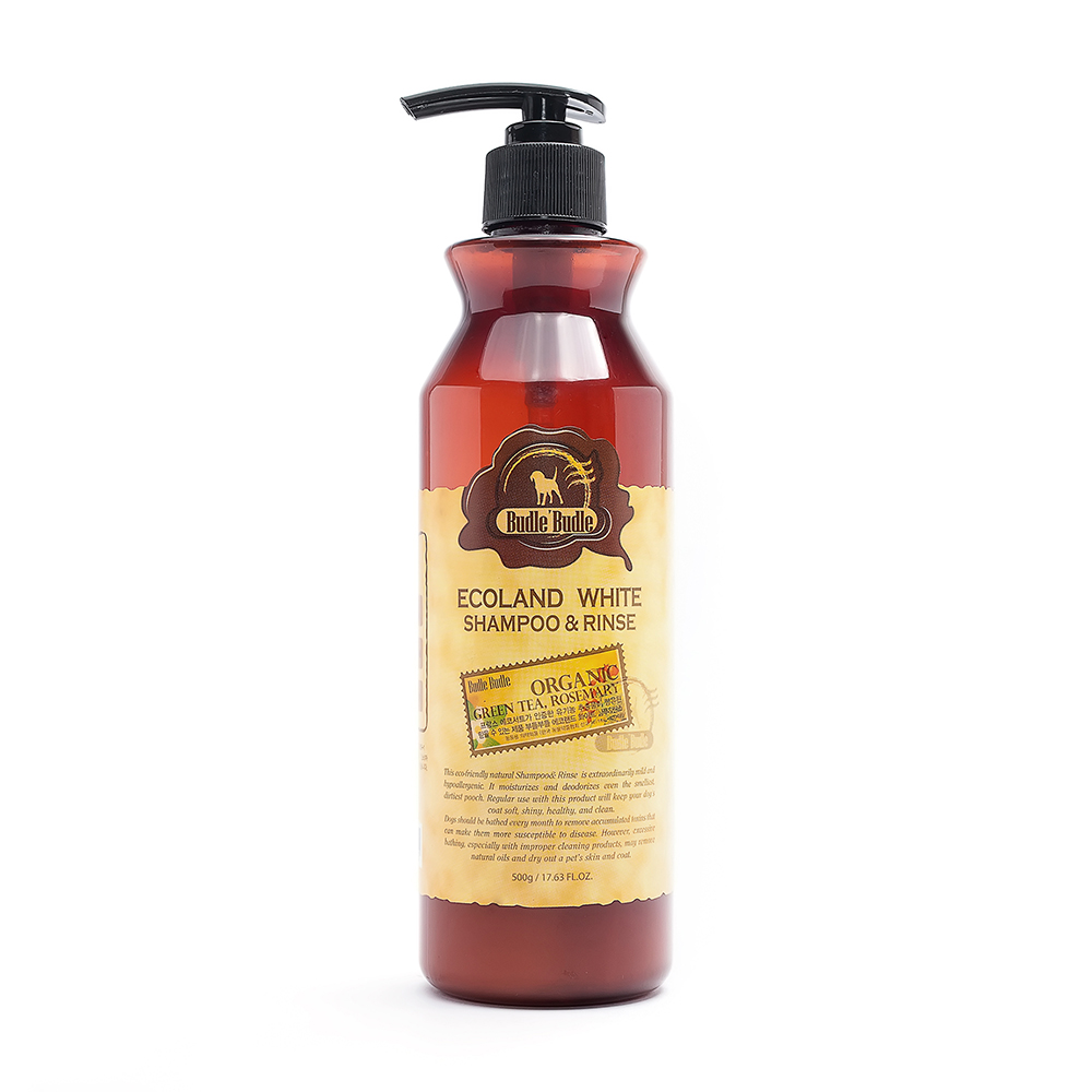 Ecoland white shampoo&rinse - dầu gội và xả chó lông trắng 500ml