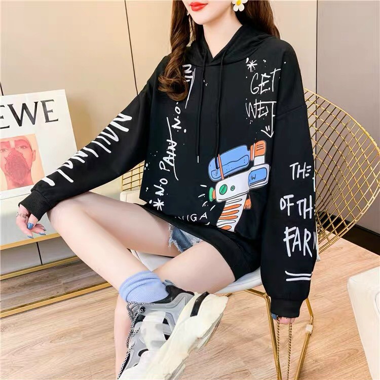 [HCM][FREESHIP TOÀN QUỐC] Áo hoodie nỉ nữ form rộng cá tính cho nàng giá rẻ cực hot