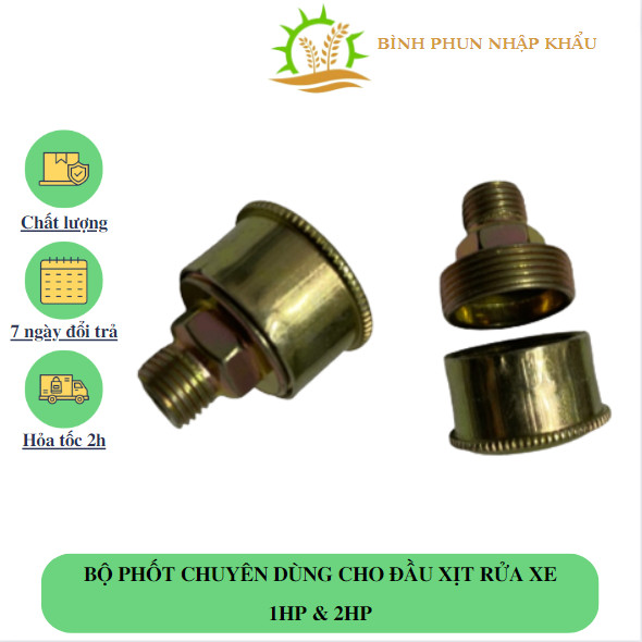 Nút mỡ bò | ốc mỡ bò dùng cho máy rửa xe, đầu xịt áp lực, đầu bơm cao áp 1hp & 2hp
