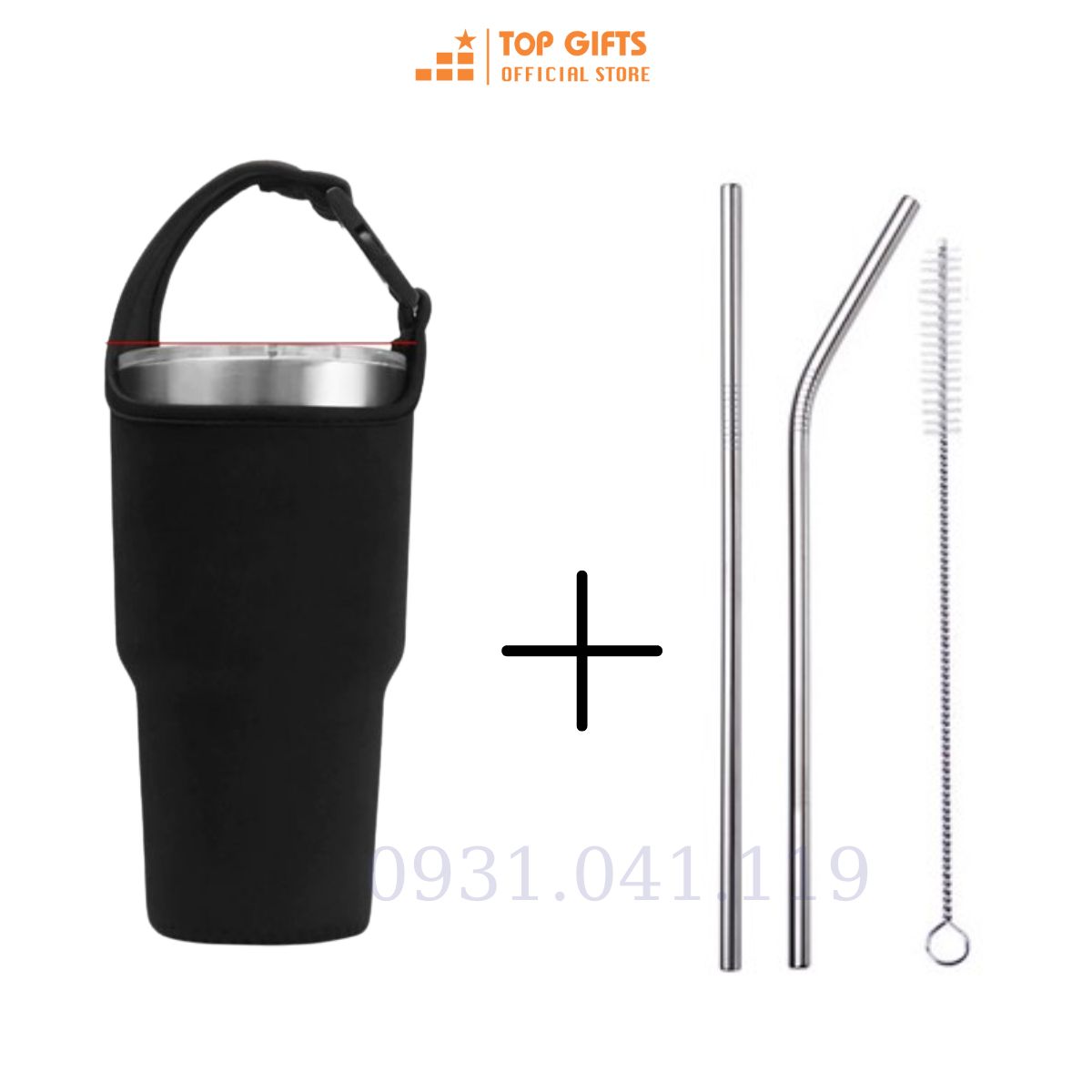 Túi ly giữ nhiệt 900ml màu đen| Bộ dụng cụ dành cho ly giữ nhiệt Yeti