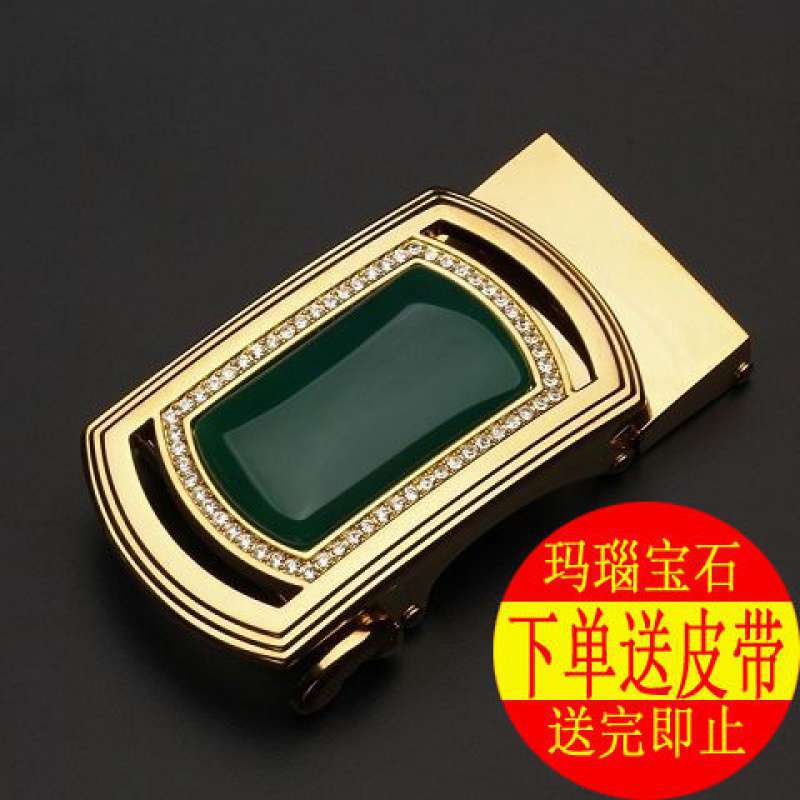 Thắt lưng nam tự động khóa ngọc mã não khóa thắt lưng khóa thắt lưng hợp kim thắt lưng đầu đeo thắt lưng