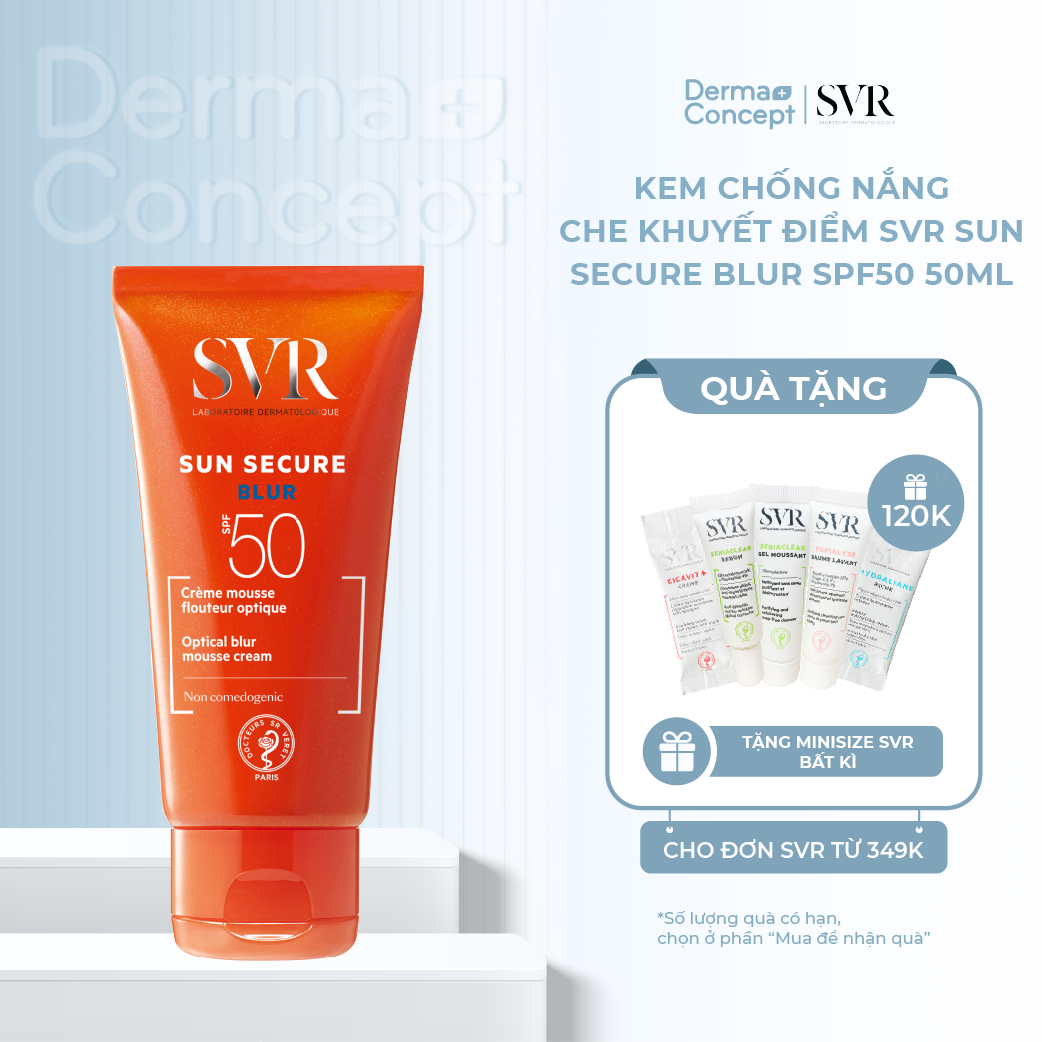 Kem chống nắng che khuyết điểm svr sun secure blur spf50 50ml