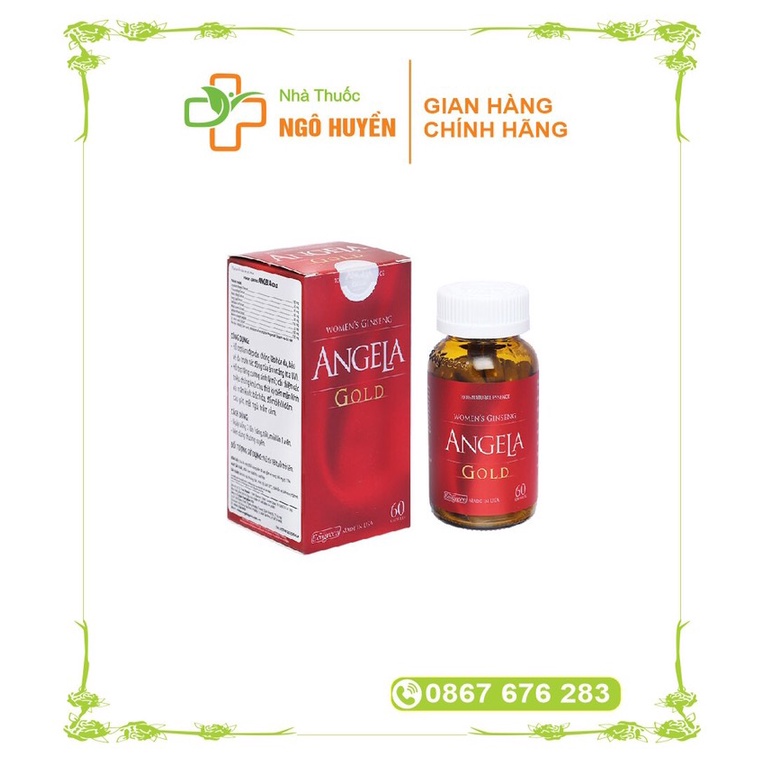 Sâm Angela Gold - Tăng cường sinh lý nữ - lọ 60 viên