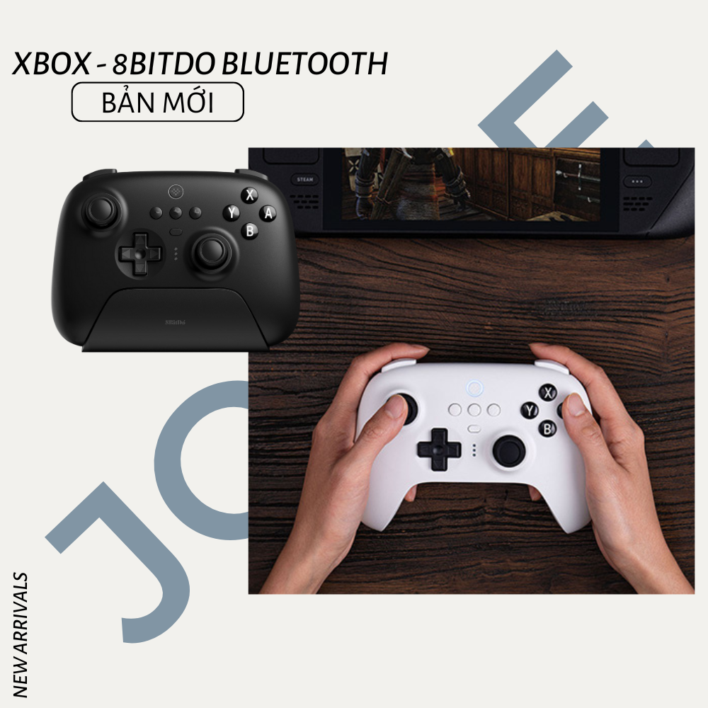 Tay cầm 8BitDo Ultimate Bluetooth Controller kèm Dock Sạc cho Nintendo Switch, PC, Laptop