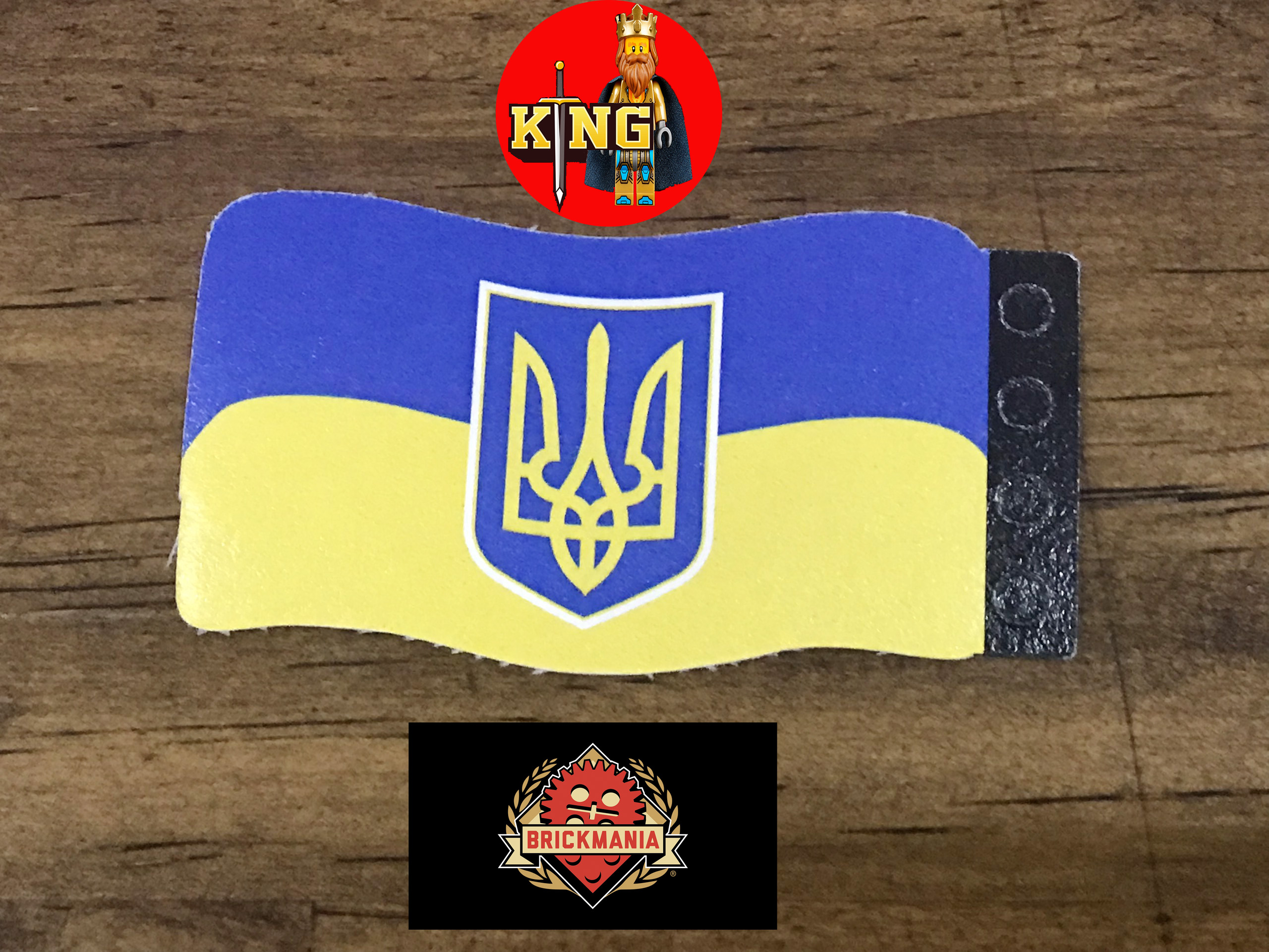 Brickmania Flag - Ukraine Flag With Trident Phụ kiện đồ chơi LEGO