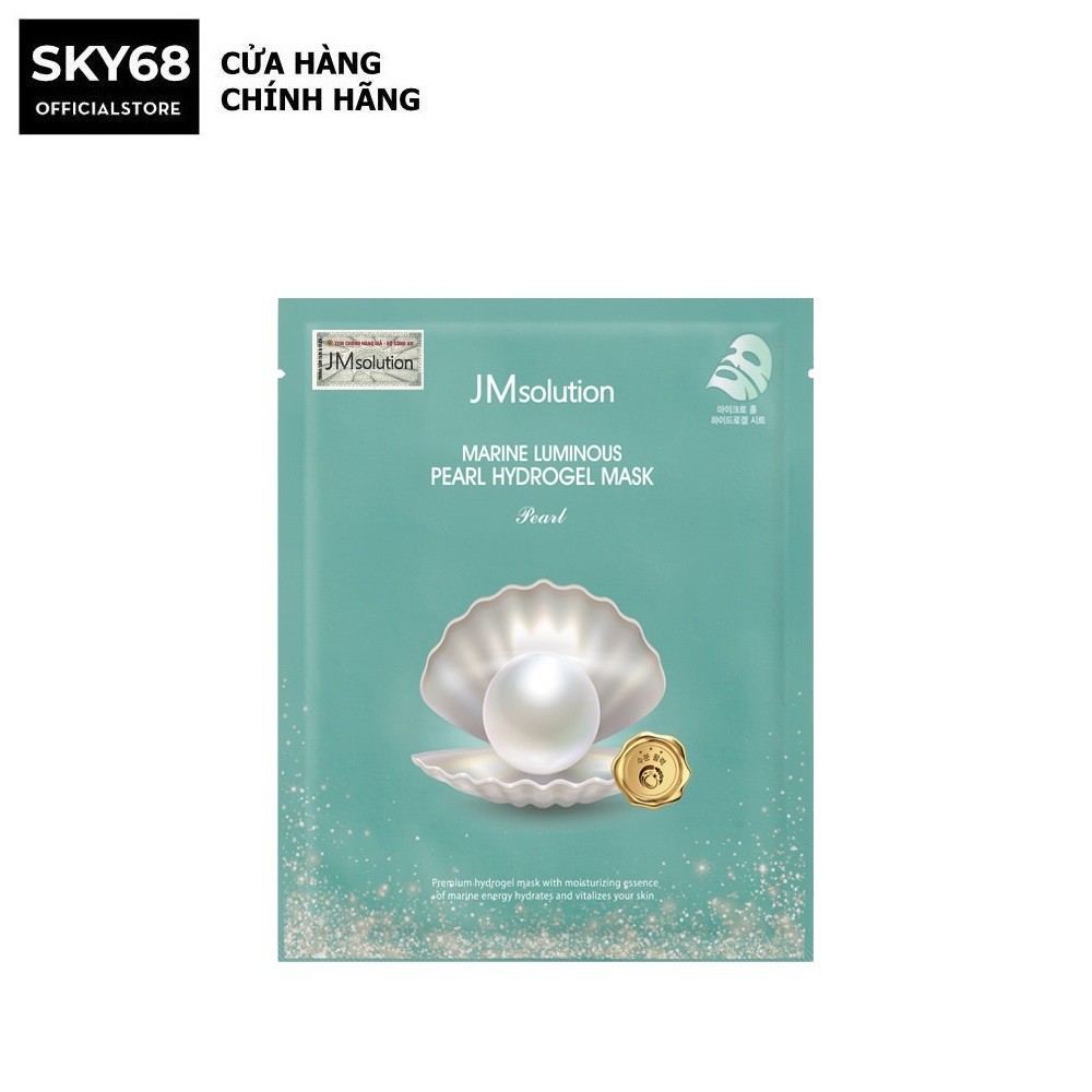 Mặt Nạ Cấp Ẩm Dưỡng Trắng Da Dạng Thạch Jm Solution Marine Luminous Pearl  Hyrogel Mask  30ml
