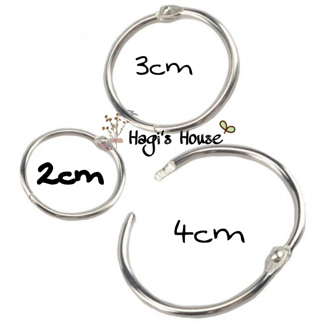 Gáy còng kim loại đóng scrapbook, khoen còng 2cm, còng cm