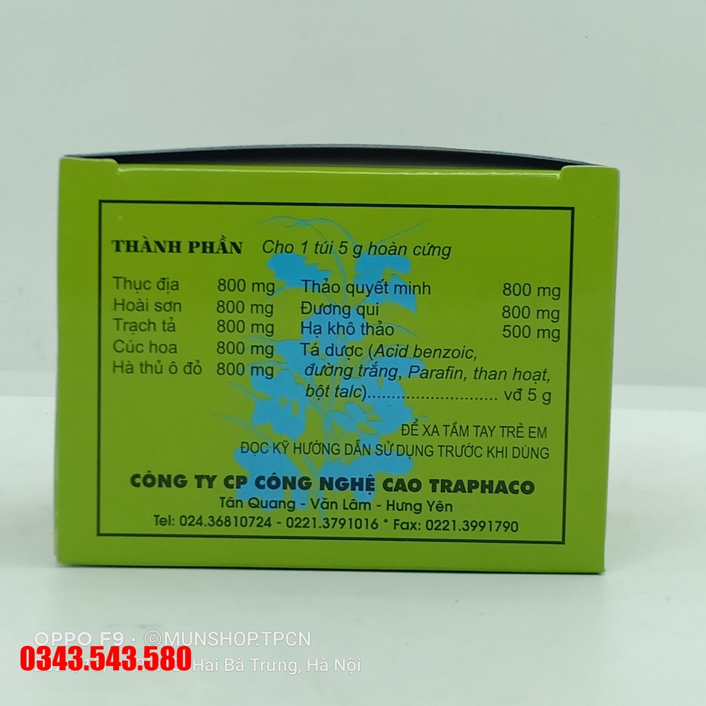Viên sáng mắt traphaco hộp 10 gói x 5g