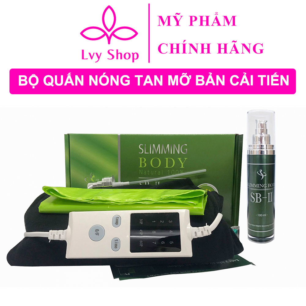 Bộ ủ nóng slimming body chính hãng Lvy Shop bản cải tiến remote 8 mức 3 chế độ hẹn giờ quấn nóng giảm mỡ bụng cấp tốc