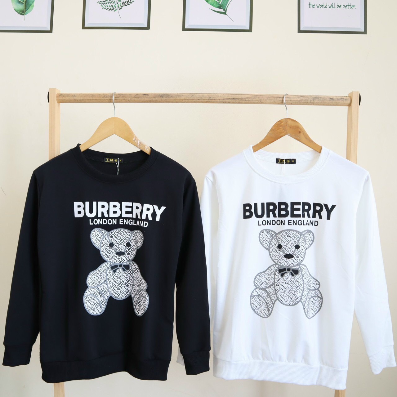 Áo thun nỉ nam nữ cổ tròn lót bông ấm áp họa tiết trẻ trung cực ngầu