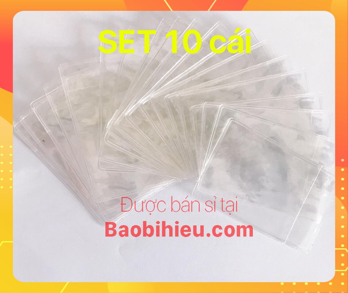 [CÓ NẮP] COMBO 10 cái túi đựng CĂN CƯỚC CÔNG DÂN, bằng lái dạng PET, thẻ ATM và các loại thẻ tương đương (loại có nắp) 10B1811NAP