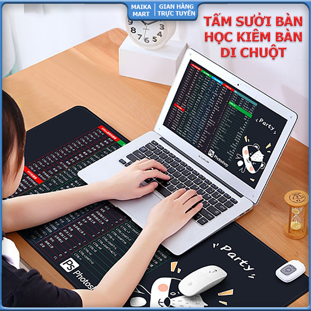 Tấm Lót Chuột Sưởi Ấm Bàn Học, Bàn Làm Việc Cao Cấp. Làm Nóng Nhanh (8s), Tự Động Ngắt (3 tiếng) – Tấm Sưởi / Thảm Sưởi Kiêm Miếng Di Chuột. Hình Họa Đẹp Xinh Xắn. Công suất 75W – 60*36cm. Maika Mart