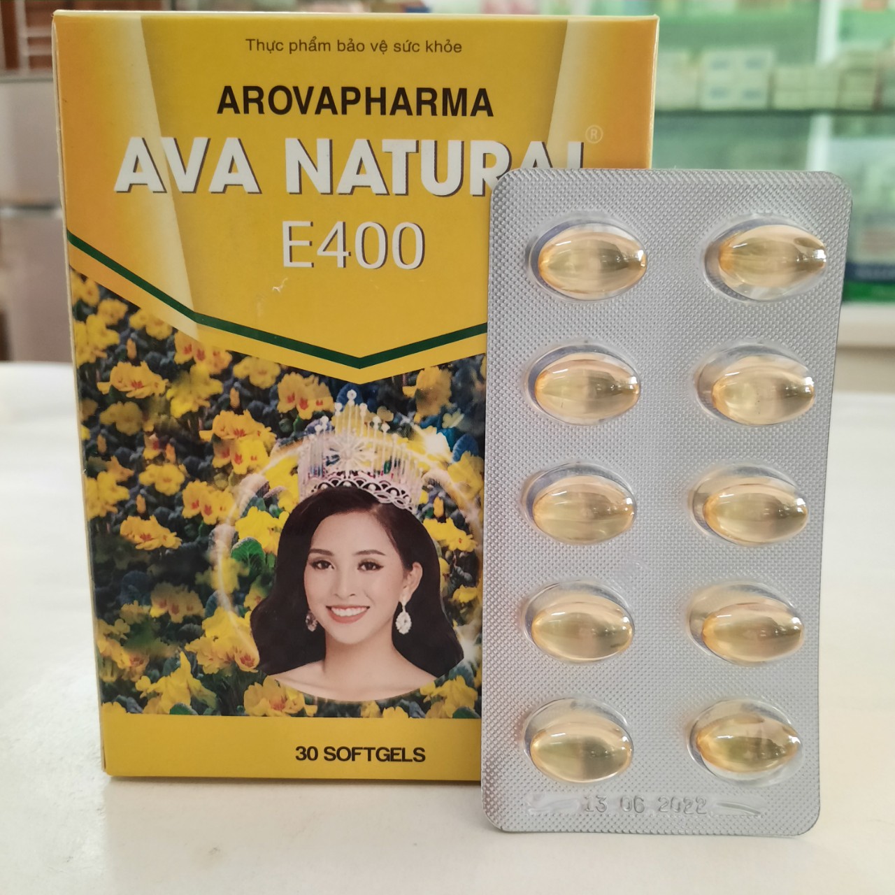 Làm đẹp da, chống lão hóa, tăng kích thước vòng 1, tăng nội tiết tố nữ Viên uống AVA Nature Vitamin E400 chứa VItamine E, collagen, tinh dầu hoa anh thảo [XẢ KHO 3 NGÀY]